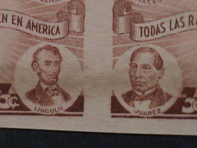 ​CUBA-1942-SC#369 80 YEARS OLD- WORLD FAMOUS PERSONS IMPERF-MNH BLOCK -VF