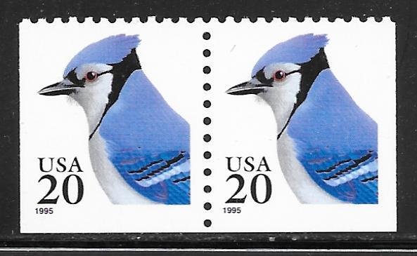 USA 2483: 20c Blue Jay, pair, MNH, VF