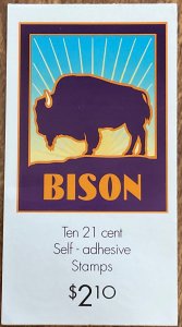 US #BK282B MNH Booklet of 10 #P111111 Bison Stain SCV $6.00 L42