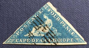 CAPE OF GOOD HOPE 4d Imperf Triangle Fine Used with Margins C5130