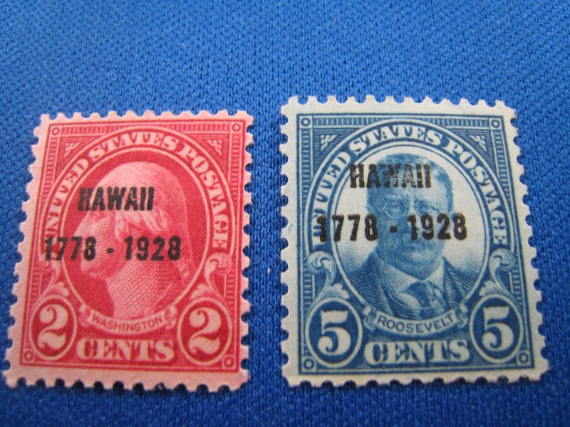 UNITED STATES, 1928  -  SCOTT # 647-648  MLH  (#2)