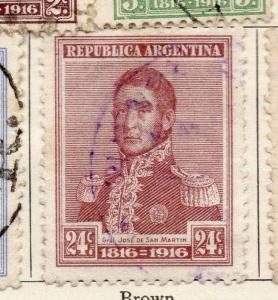 Argentine Republic 1916 Early Issue Fine Used 24c. 183024