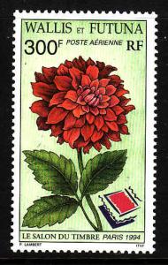 Wallis & Futuna-Sc#C178-unused NH Airmail set-Flowers-Stamp Salon-1994-