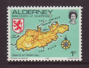 1983 Alderney 1p U/M SGA1