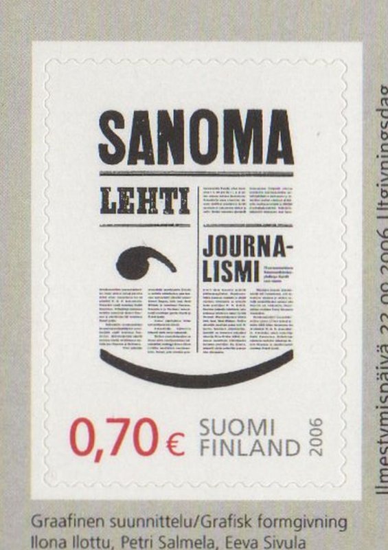 Finland Sc 1269 2006 Newspaper Journalism stamp mint NH