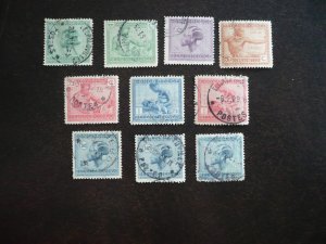 Stamps-Belgium Congo-Scott#89,96-97,99-100,104-108-Used Partial Set of 10 Stamps