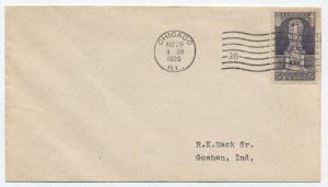 1926 Chicago IL #628 5ct Ericsson FDC  R.K. Mack [a39.77]