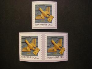 Scott 4495, 5c Art Deco Bird, Pair and Single, MNH Nonprofit Coil Beauties