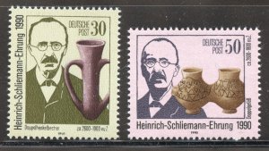 DDR Scott 2847-48 MNHOG - 1990 Heinrich Schliemann, Archaeologist - SCV $1.00