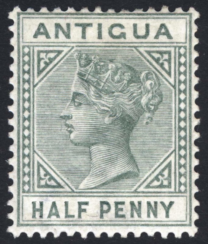 Antigua 1882 1/2d Green DETACHED TRIANGLE SG 21a Sc 12v LMM/MLH Cat £300($396)
