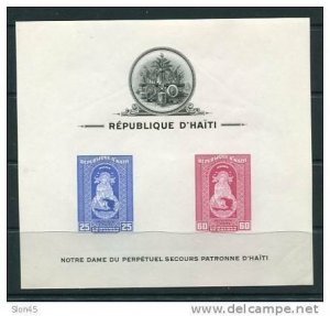 Haiti 1942 Souvenir Sheets  (3) Sc C19-21A MNH  Imperf Madonna