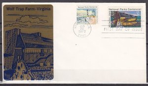 United States, Scott cat. 1452. Wolf Trap Farm Theater. First day cover. ^