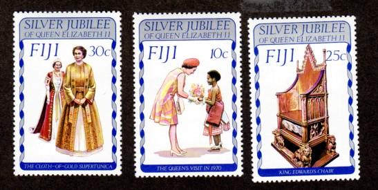 Fiji # 371-373 Mint Silver Jubilee u!