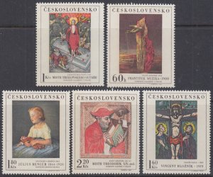 CZECHOSLOVAKIA Sc # 1658-62 CPL MNH SET of 5 - PAINTINGS