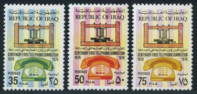 Iraq 771-773,MNH.Michel 854-856. 1st telephone call by Alexande Bell,100,1976.