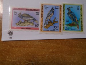 Afghanistan  #  707-09   MNH   Birds