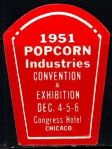 1951 US Poster Stamp Popcorn Industries Convention & Exhibition Chicago