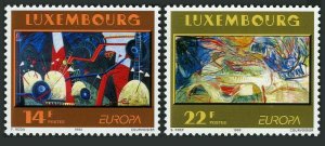 Luxembourg 896-897, MNH. Michel 1318-1319. EUROPE CEPT-1993. Contemporary Art.