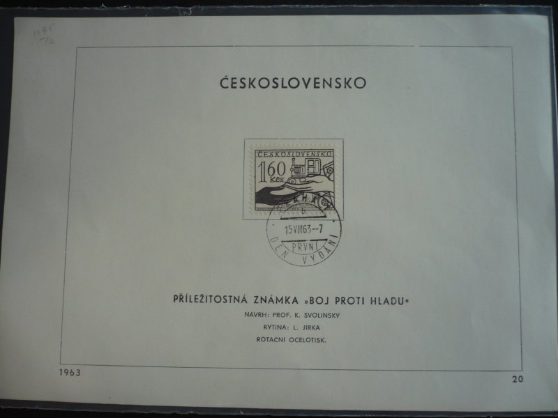 Stamps - Czechoslovakia - Scott# 1195 - Used First Day Cover