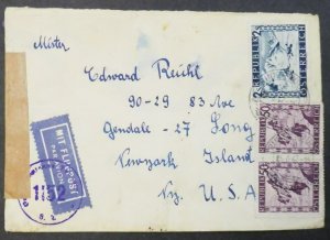 EDW1949SELL : AUSTRIA Collection of 33 Air Mail Censored covers to USA.