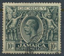 Jamaica SG 106 SC# 100  Used  light reverese showing crease wmk script  see d...