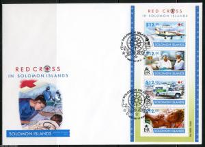 SOLOMON ISLANDS  2015 RED CROSS RED CRESCENT SHEET  FIRST DAY COVER