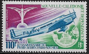 New Caledonia #C91 MNH Stamp - Airplane - Breguet F-ALMV and Globe