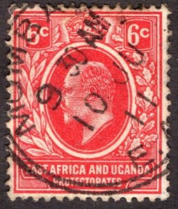 1907, East Africa & Uganda Protectorates 6c, Used, Sc 33