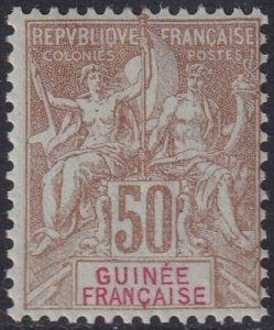 French Guinea 1900 Sc 15 MH* some disturbed gum