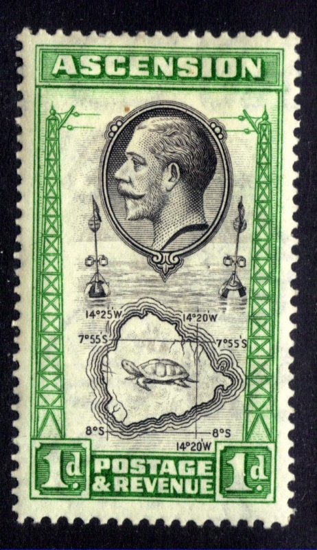 Ascension Island 1934 KGV 1d Black & Green MM SG 22 ( R617 )