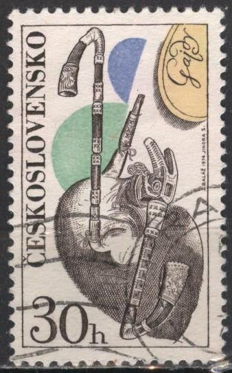 Czechoslovakia #1940 (used cto) 30h musical instruments: bagpipes (1974)