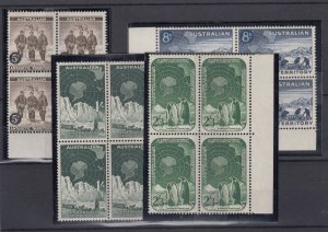 Australian Antarctic Territory 1954 Block Of 4 Set To 2s 3d SG2/5 MNH BP8175