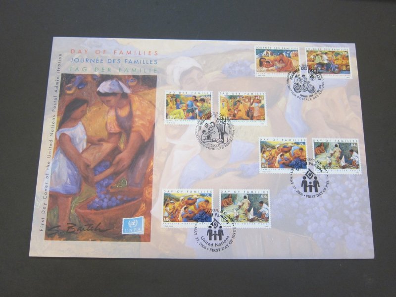 United Nations (NY,Vienna,Geneva) 2006 Sc 380-1,457-8,913-4 FDC