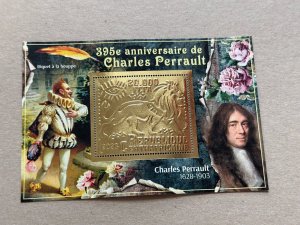 Writers Charles Perrault 2023 year 6 blocks Foil. Gold perforated  NEW MNH**