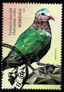 Romania 2021, Sc.#6649 used, Common Emerald Dove (Chalcophaps indica)