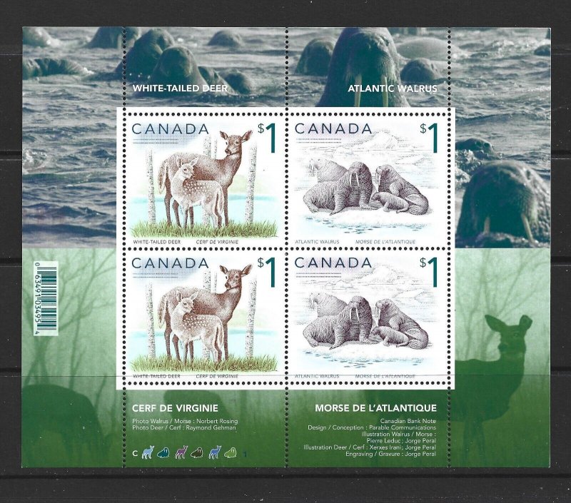 CANADA - 2005 WILDLIFE DEFINITIVES SOUVENIR SHEET - SCOTT 1689b - MNH