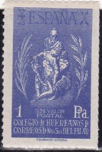 Spain  Stamp Colegio de Huerfanos de Nuestra Señora del Pilar 1P. MINT OG.