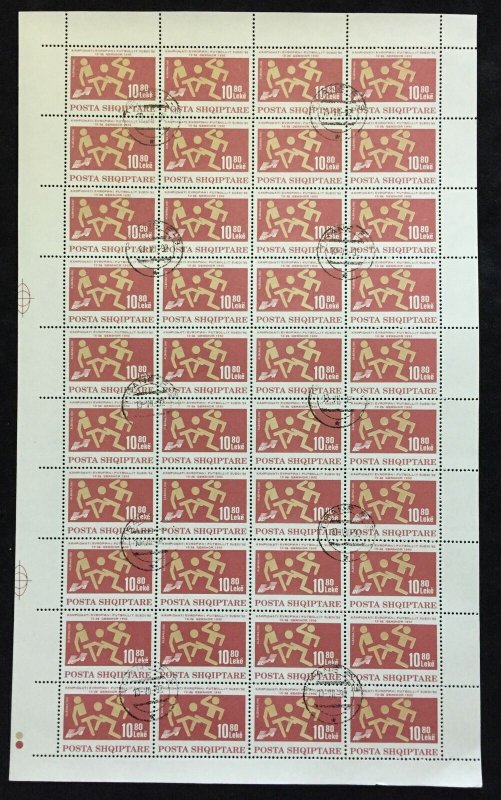 ALBANIA 1992 Football Soccer Set Used Sheets (120 Stamps)AL20