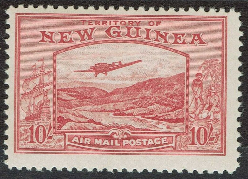 NEW GUINEA 1939 BULOLO AIRMAIL 10/- 