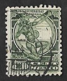 SD)1934 MEXICO  FROM THE PRO UNIVERSITY SERIES, INDIO ARQUERO 5C SCT 698, USED