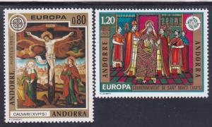 French Andorra 236-37 MNH 1975 EUROPA Crucifixion & St. Marti Coronation Set