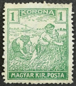 Hungary, 1922, SC#341, Harvest (MAGYAR KIR. POSTA) Unused, OG, F