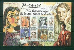 Burundi #950 (2011 Picasso sheet) VFMNH CV $15.00