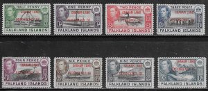 Falkland Islands Dependencies Scott #'s 2L1 - 2L8 MH