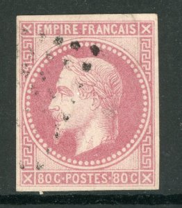 France Colonies 1871 General Issues 80¢ Rose Scott # 15 VFU D638