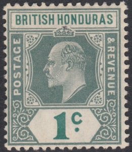 002618/ British Honduras 1906 Sg84a 1c Grey Green & Green M/MINT