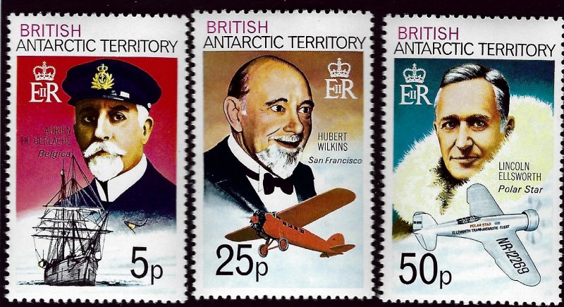 British Antarctic SC#52, 57-58 MNH VF...Worth a Close Look!!