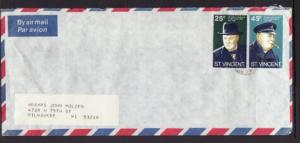 Saint Vincent to Milwaukee WI Airmail  # 10 Cover 