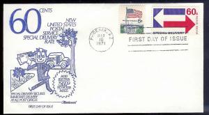 UNITED STATES FDC 60¢ Special Delivery 1971 Fleetwood