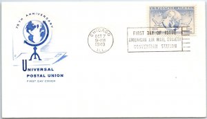 US FIRST DAY COVER UNIVERSAL POSTAL UNION HOUSE OF FARNHAM CACHET 1949